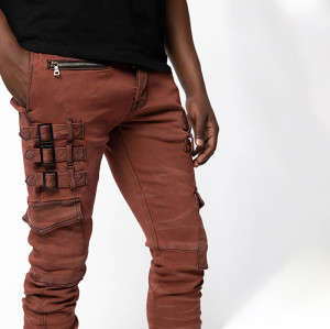 Custom Minimalist Straight Denim Jeans with Raw Edge