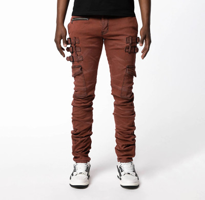 Custom Minimalist Straight Denim Jeans with Raw Edge