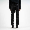 Custom Black Tactical Stacked Pants with Utility Pockets