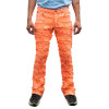 Custom Neon Orange Patchwork Distressed Jeans