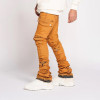 Custom Fluorescent Orange Shredded Denim for Bold Creators