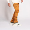 Custom Fluorescent Orange Shredded Denim for Bold Creators
