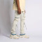 Custom Multi-Pocket Stacked Jeans with Bleach Wash Detail