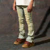 Custom Distressed Stacked Skinny Jeans with Bleach Fade Finish