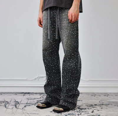 Starry Night Spray Denim Pants