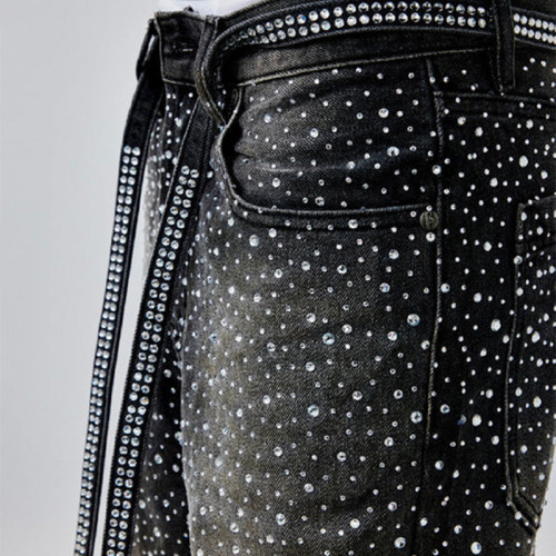 Starry Night Spray Denim Pants