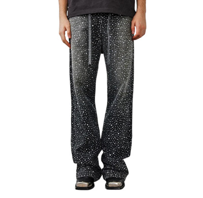Starry Night Spray Denim Pants