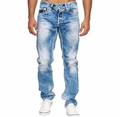 Custom Washed Wide-Leg Jeans with Minimalist Vintage Finish