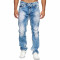 Custom Washed Wide-Leg Jeans with Minimalist Vintage Finish