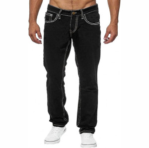 Custom Washed Wide-Leg Jeans with Minimalist Vintage Finish