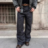 Custom Raw Denim Wide-Leg Jeans with High-Waist Fit