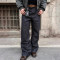 Custom Raw Denim Wide-Leg Jeans with High-Waist Fit