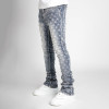 Custom Rhinestone Stacked Skinny Jeans for Designer Brands