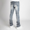 Custom Rhinestone Stacked Skinny Jeans for Designer Brands
