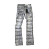 Custom Allover Fringed Panel Straight Jeans for Streetwear Labels
