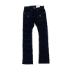 Custom Allover Fringed Panel Straight Jeans for Streetwear Labels