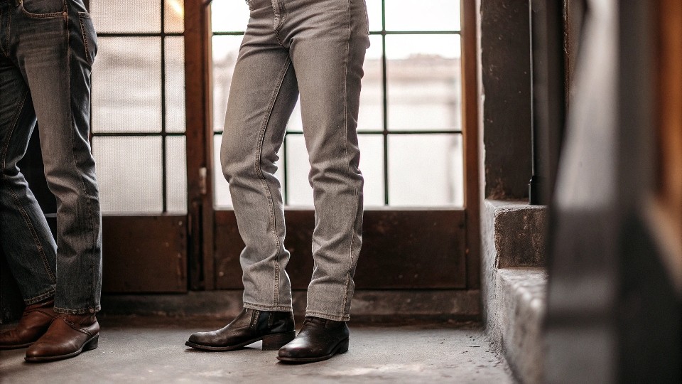 Tapered jeans are a style of denim pants that are wider at the thigh and gradually narrow toward the ankle, offering a tailored silhouette without the tightness of skinny jeans.