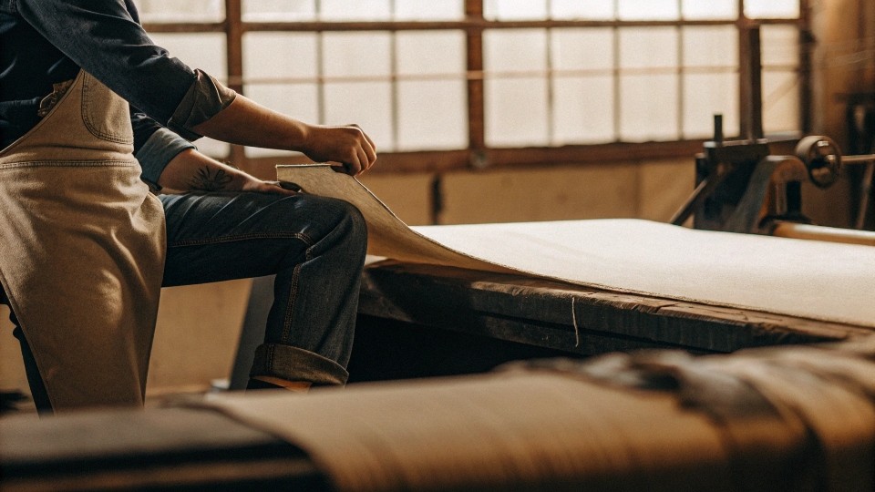 Valabasas distinguishes itself through exclusive selvedge fabrics woven on vintage Japanese looms, rigorous quality-control protocols, and artisanal wash processes that require multiple hand-finishing steps.