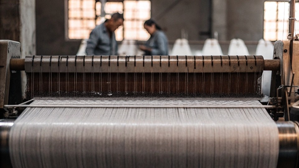 Valabasas sources heavyweight Japanese selvedge denim (14–16 oz) woven on antique shuttle looms, uses organic or low-impact cotton, and partners with certified sustainable mills.