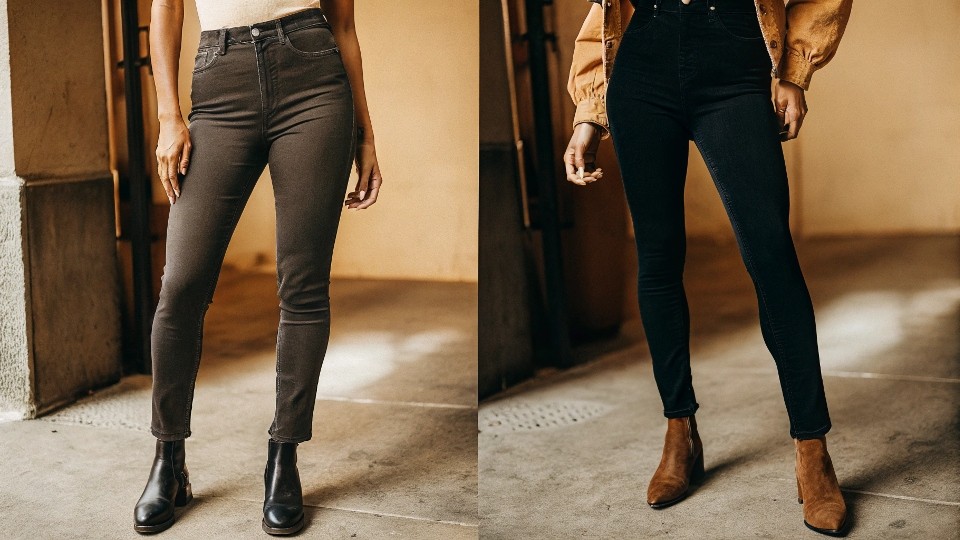 Black jeans visually slim and elongate, making them great for larger or shorter builds