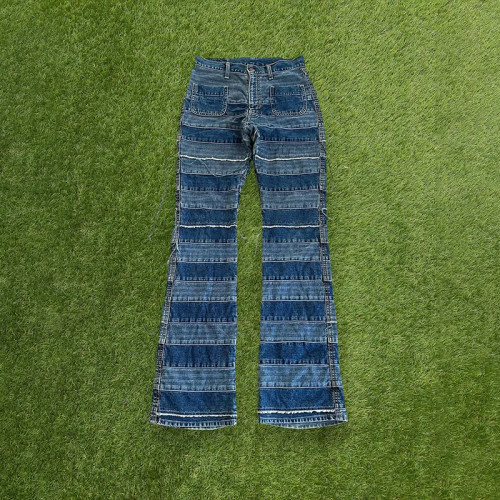 Custom Blue Patchwork Jeans - Manufacturer for Brands, Wholesalers & Designers
