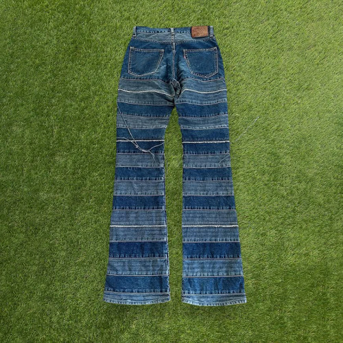 Custom Blue Patchwork Jeans - Manufacturer for Brands, Wholesalers & Designers
