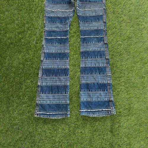 Custom Blue Patchwork Jeans - Manufacturer for Brands, Wholesalers & Designers