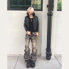Custom OEM/ODM Ash Grey Distressed Jeans for Wholesale