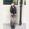 Custom OEM/ODM Ash Grey Distressed Jeans for Wholesale