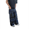 OEM & ODM Custom Blue Irregular Patchwork Jeans for Wholesale