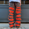 Custom Red Patchwork Denim Jeans - Services for Brands and Wholesalers