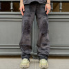 Wholesale Custom Loose Fit Distressed Grey Denim Jeans - OEM/ODM Services