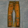 Custom OEM/ODM Mud Yellow Distressed Jeans for Brands & Wholesalers