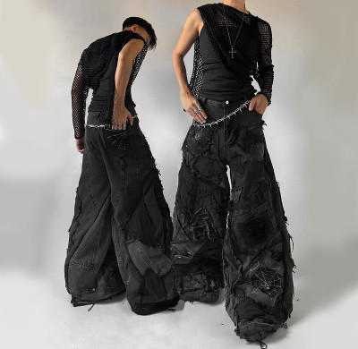 Wholesale Custom Black Wide Leg Jeans - Tailored Denim for Brands and Designers