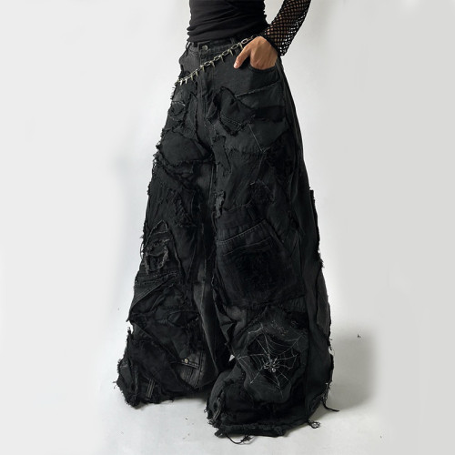 Wholesale Custom Black Wide Leg Jeans - Tailored Denim for Brands and Designers