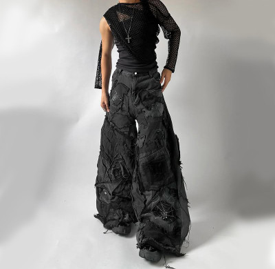 Wholesale Custom Black Wide Leg Jeans - Tailored Denim for Brands and Designers