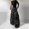 Wholesale Custom Black Wide Leg Jeans - Tailored Denim for Brands and Designers