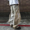 Custom White and Light Brown Color Block Wide Leg Jeans