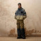 OEM & ODM Services for Custom Gray-Blue and Mud Yellow Color Block Denim Jacket