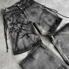 Wholesale Stylish Ash Gray Wide-Leg Denim Trousers