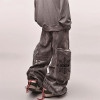 OEM & ODM Custom Loose Grey Utility Jeans for Wholesale