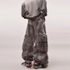 OEM & ODM Custom Loose Grey Utility Jeans for Wholesale