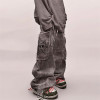 OEM & ODM Custom Loose Grey Utility Jeans for Wholesale