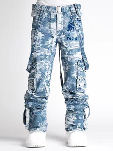 Custom printed workwear Stacked jeans