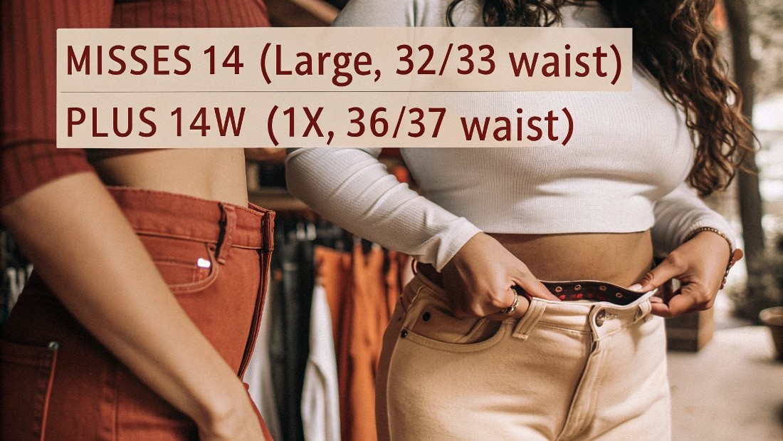Size 14 Equivalents: Misses vs. Plus