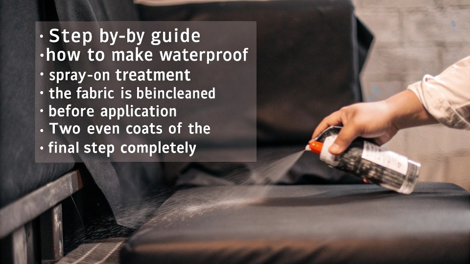 The easiest way to make fabric waterproof is with a spray-on treatment