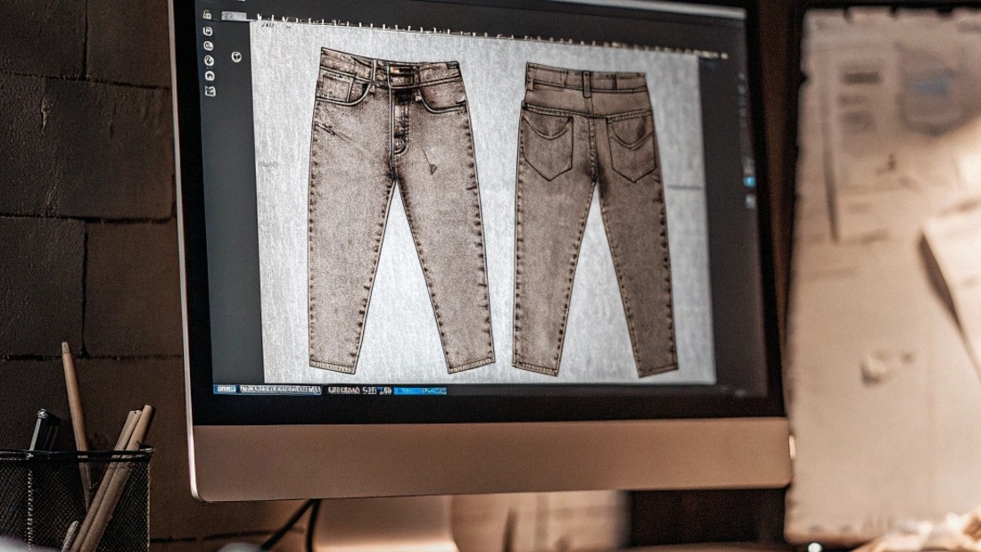 Using Digital and Physical Templates for Jean Distressing