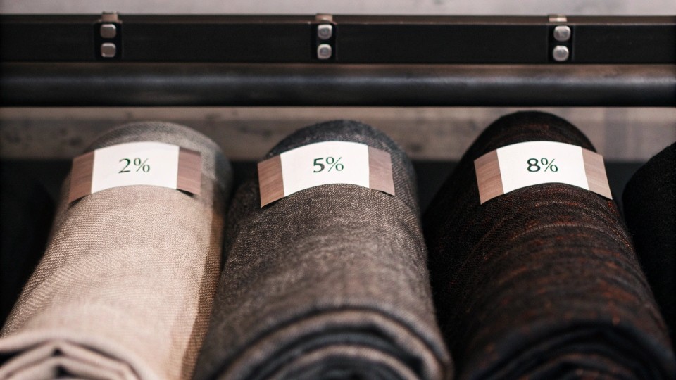 The stretch ratio depends on the fit you want. 1-2% elastane offers comfort for classic fits