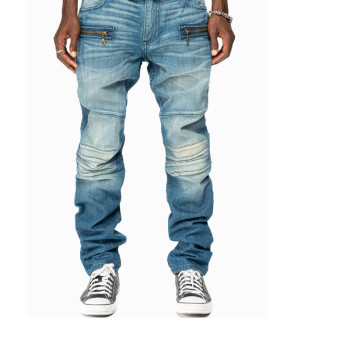 Custom Blue Cycling Jeans | OEM & ODM Services