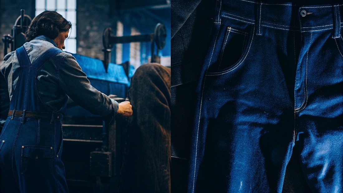 Blue denim originated in Europe but became iconic in the United States during the mid-1800s Gold Rush. 